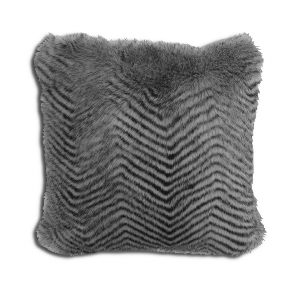 Grey Chinchilla Faux Fur Cushion – Two Sizes