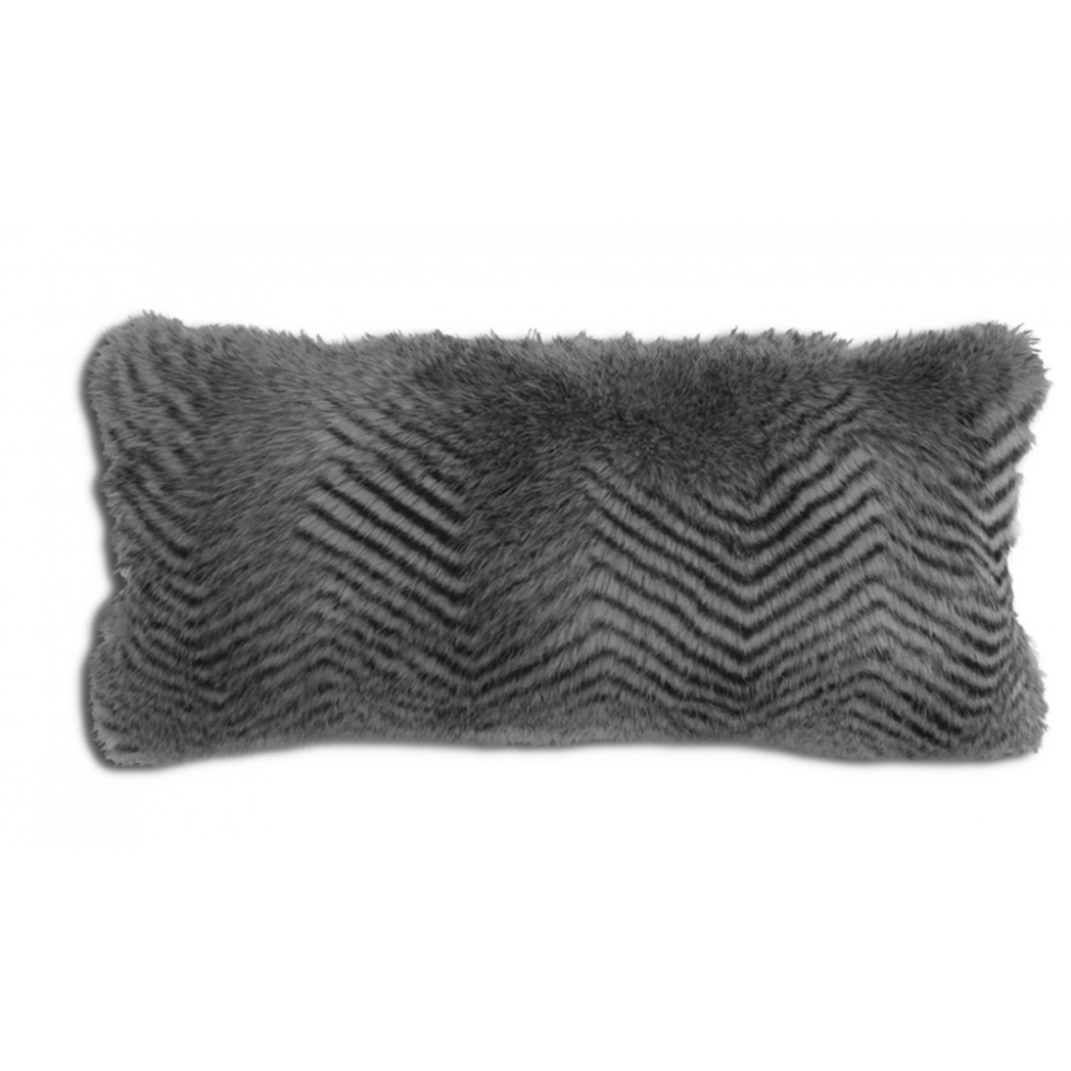 Grey Chinchilla Faux Fur Cushion – Two Sizes