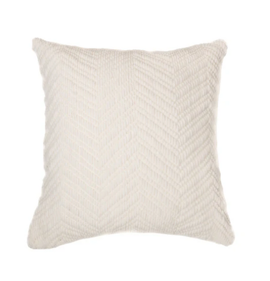 Coussin en Chenille Ivoire Emy