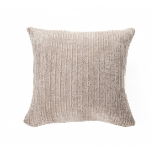 Coussin Taupe en Chenille Ultra Doux