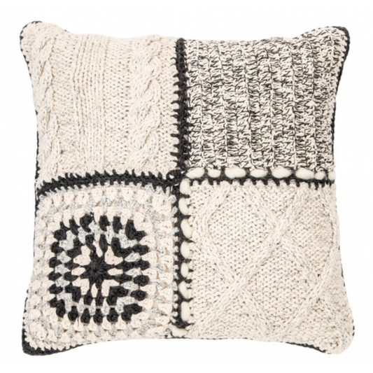 Coussin Tricot – Patchwork Bohème Chic