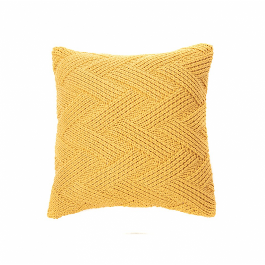Oreiller Européen Zig Zag Jaune