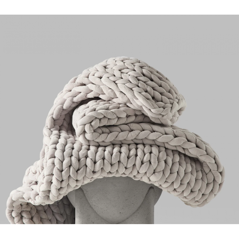 Grey Knit Weighted Blanket