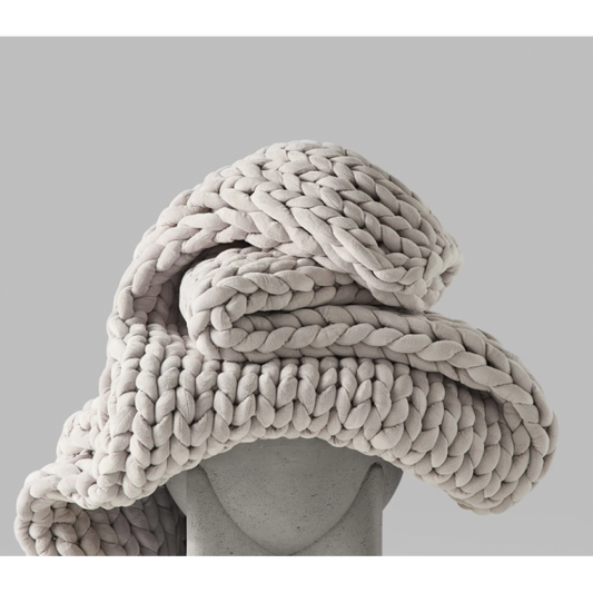 Grey Knit Weighted Blanket