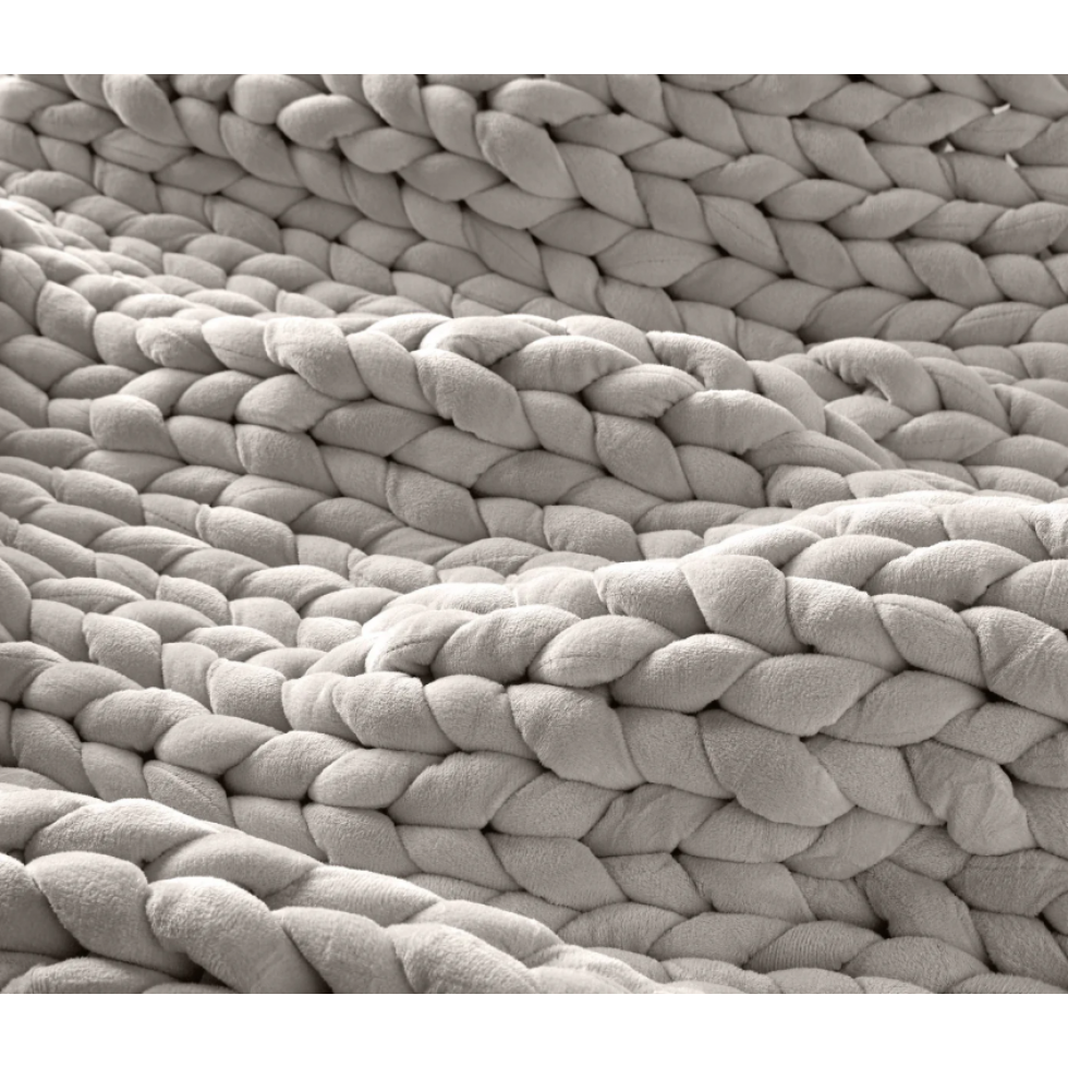 Grey Knit Weighted Blanket