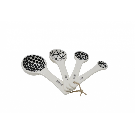 Black and White Decorative Measuring Spoons