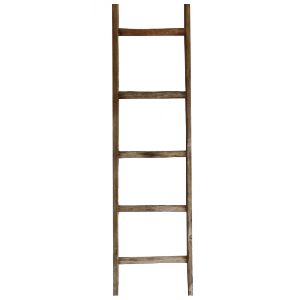 Natural Decorative Ladder in Aged Wood