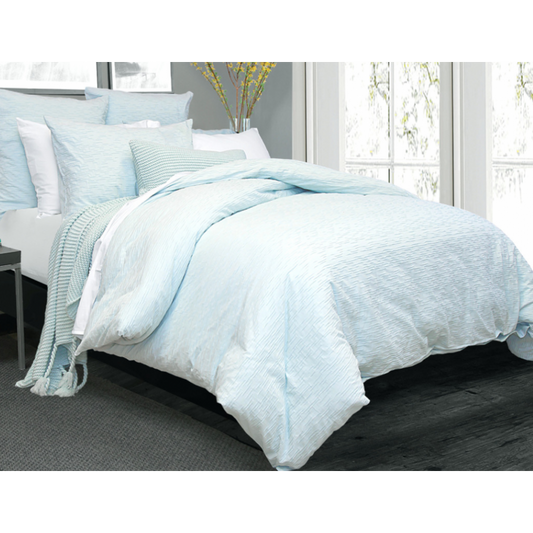 Carlyle Pale Blue Duvet Cover Elegant Textured Pattern