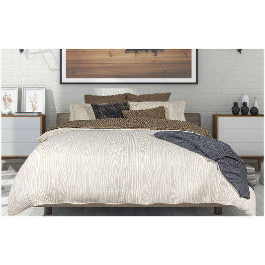 Ryton Natural Wood Effect Duvet Cover