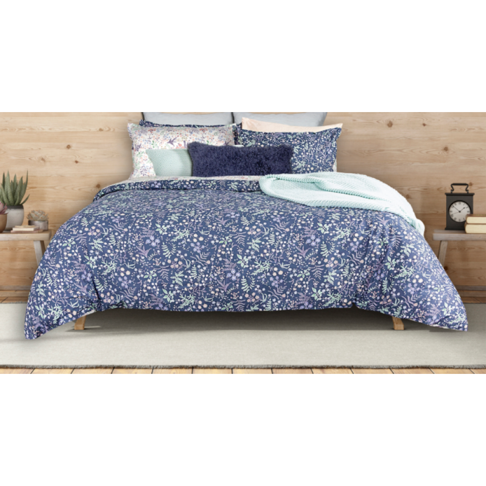 Housse de Couette Alura Bleu Floral – Douceur et Fraîcheur