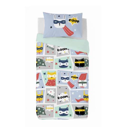 Boom Kids Duvet Cover – Funny Superheroes
