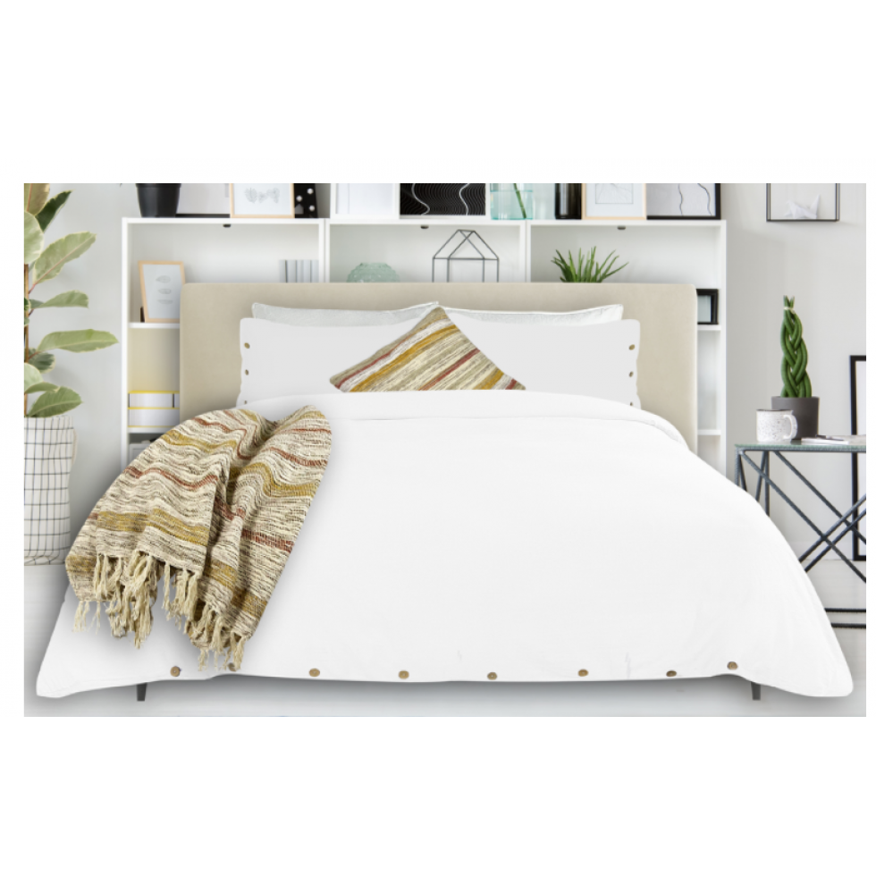 Coxen White Duvet Cover