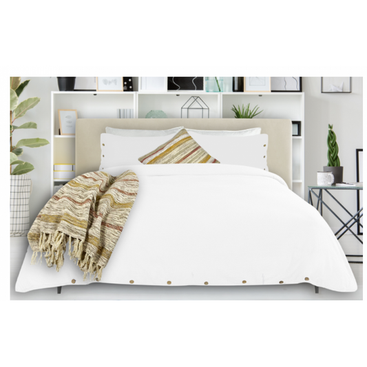 Coxen White Duvet Cover