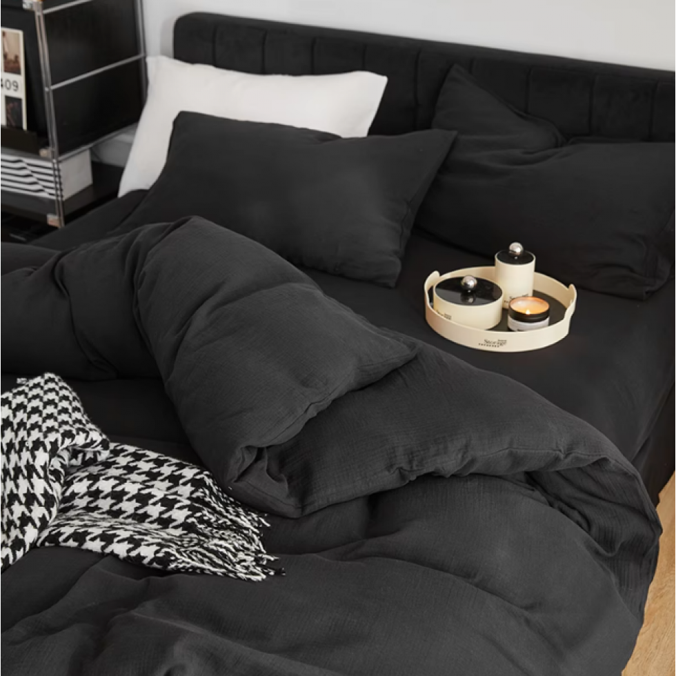 DCL Black Duvet Cover