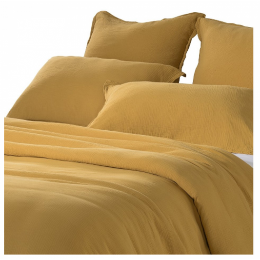 Yellow Muslin Duvet Cover