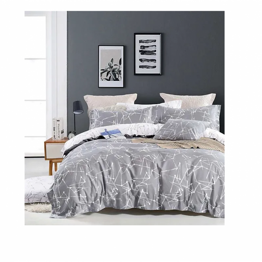 Louis Modern Grey Duvet Cover