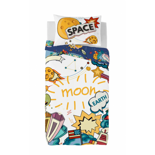 Moon Space Reversible Children's Duvet Cover