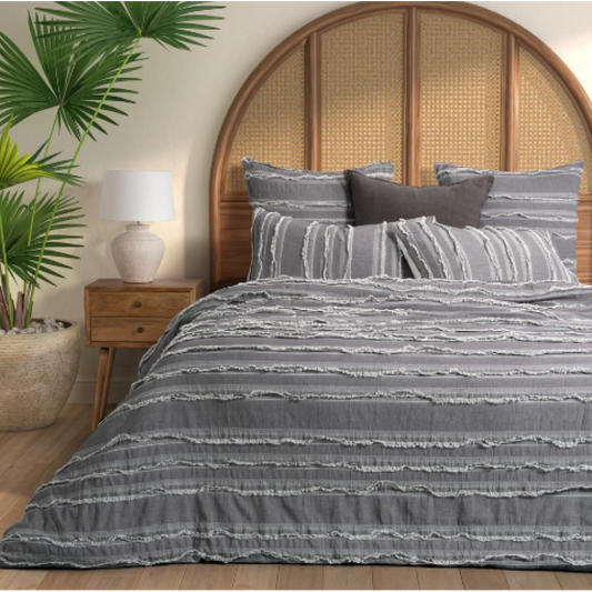Relax Grey Textured Duvet Cover