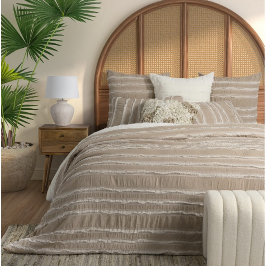 Relax Taupe Textured Duvet Cover