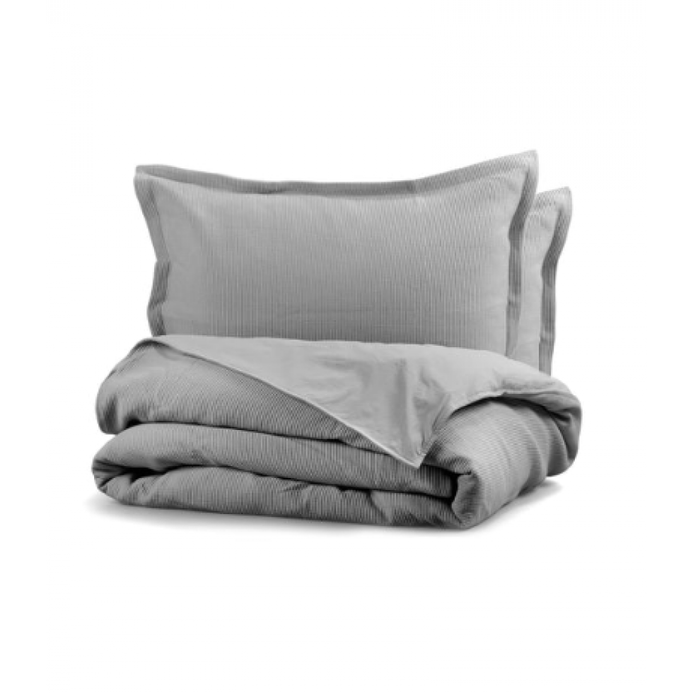 Sophia Opal Ribbed Cotton Duvet Cover
