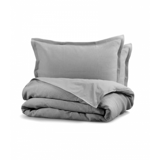 Sophia Opal Ribbed Cotton Duvet Cover