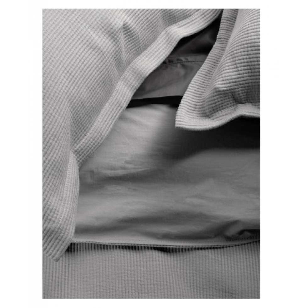 Sophia Opal Ribbed Cotton Duvet Cover