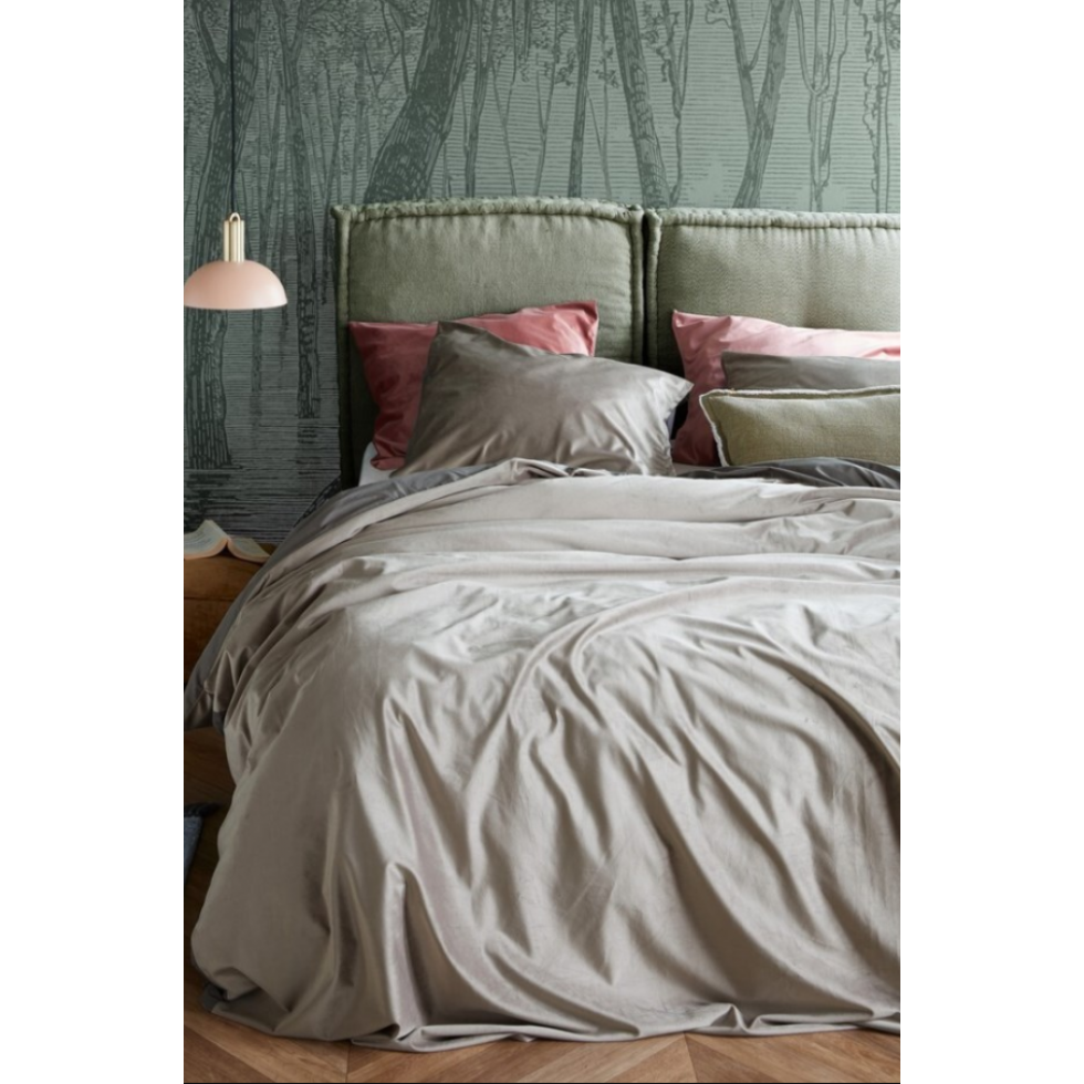 Ultra Soft Elegant Grey Velvet Duvet Cover