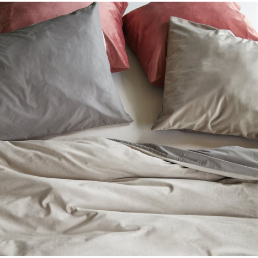 Ultra Soft Elegant Grey Velvet Duvet Cover