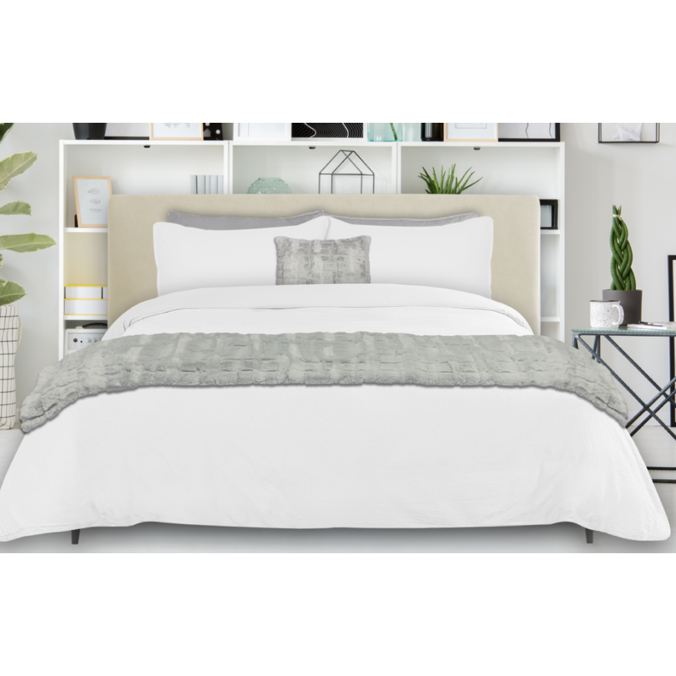 Morgan Bleached White Linen Duvet Cover