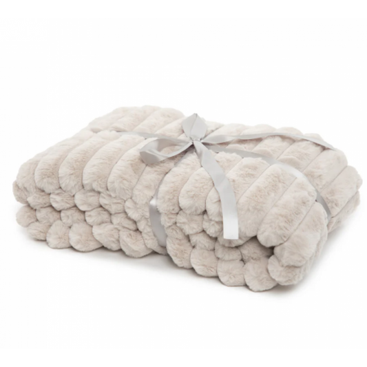 Jeté Fausse Fourrure Raya Beige