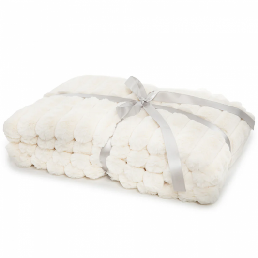 Raya Natural Faux Fur Throw