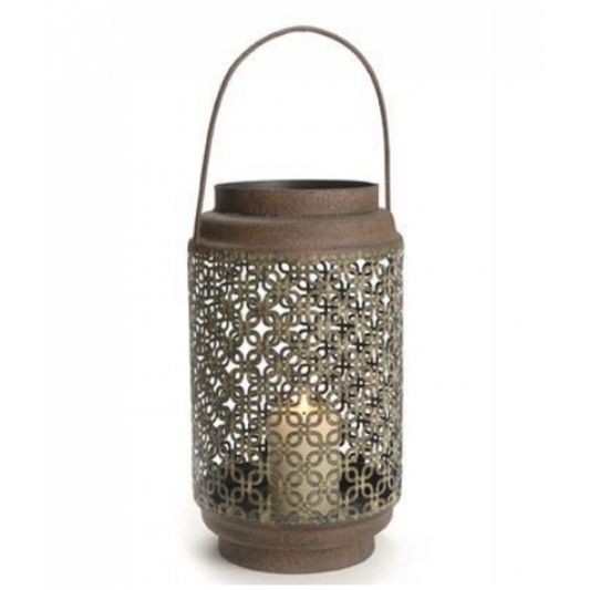 Lanterne en Métal ajouré Vintage