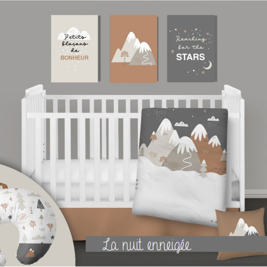 Snowy Night Baby Bedding