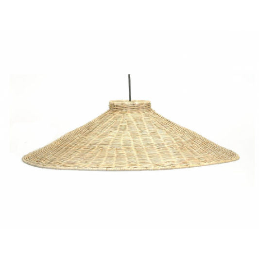 Natural Rattan Flared Light Fixture