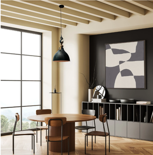 Luminaire suspendu industrielle noire