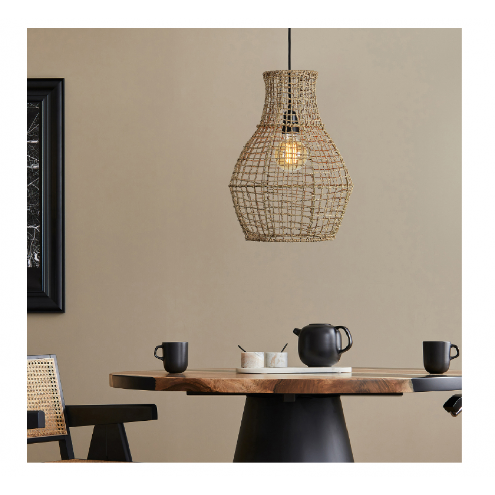 Luminaire Suspendu Nahanni – Tressage Naturel Bohème