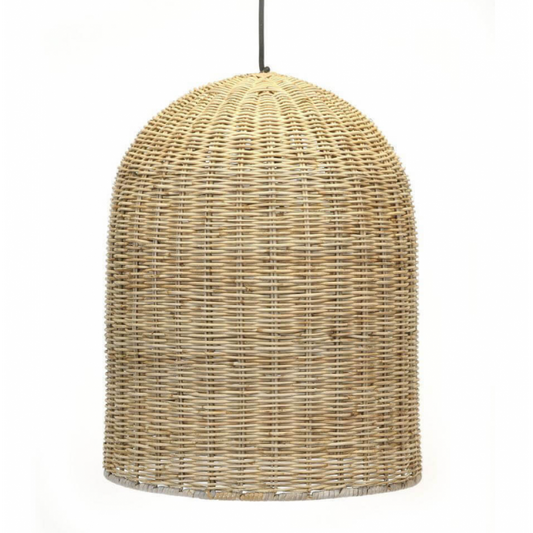 Rattan Pendant Light - Elegant Natural Dome