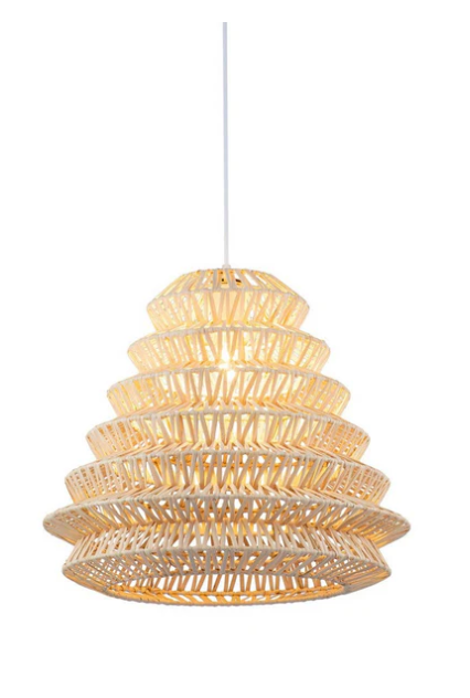Luminaire suspendu rotin naturel Didi