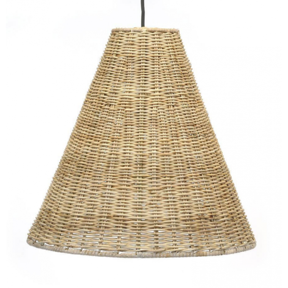 Luminaire Suspendu Rotin – Conique Naturel Bohème