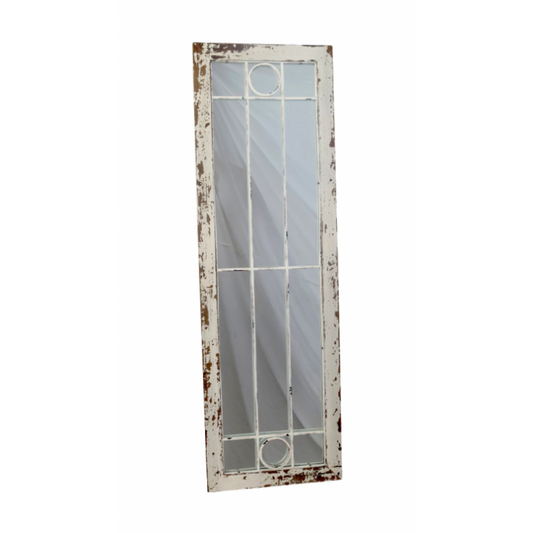 Antique Mirror Aged Whitewashed Frame