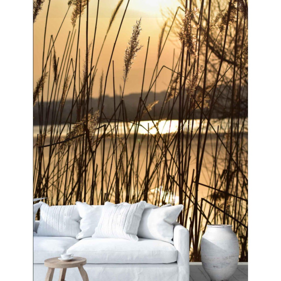 Sunset on a Lake Mural