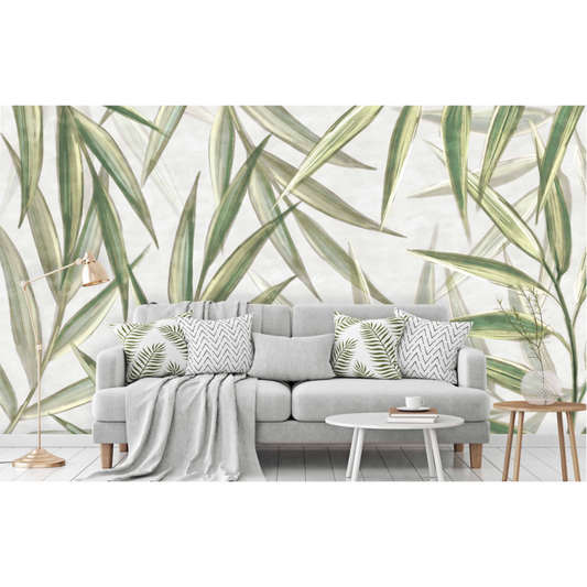 Green Artistic Foliage Mural