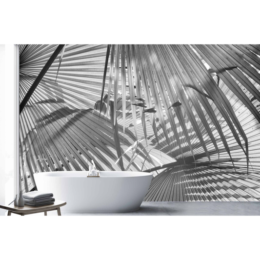 Tropical Palm Leaves Mural