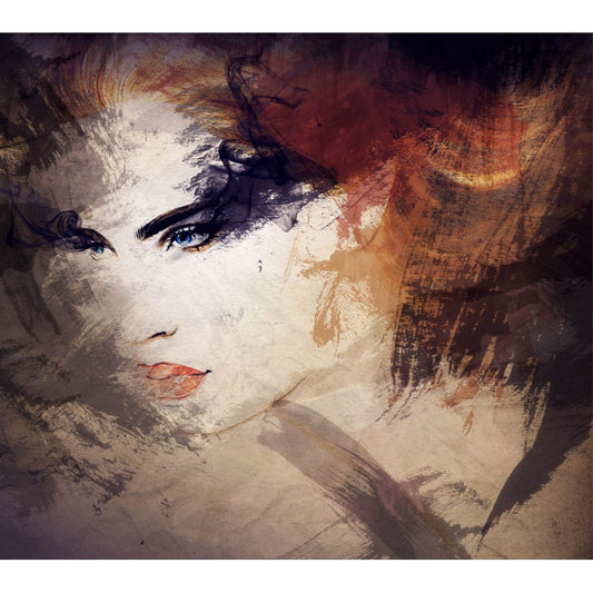 Abstract Woman Portrait Mural