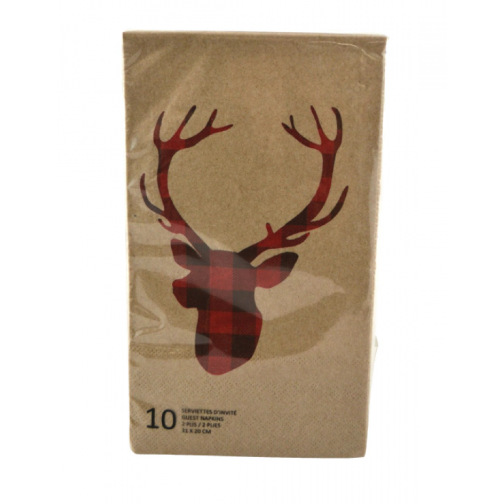 Chalet Deer Tartan Napkins – Rustic Atmosphere