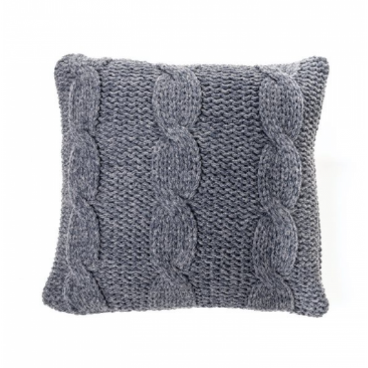 Navy Knit Euro Cushion – Scandinavian Style and Softness