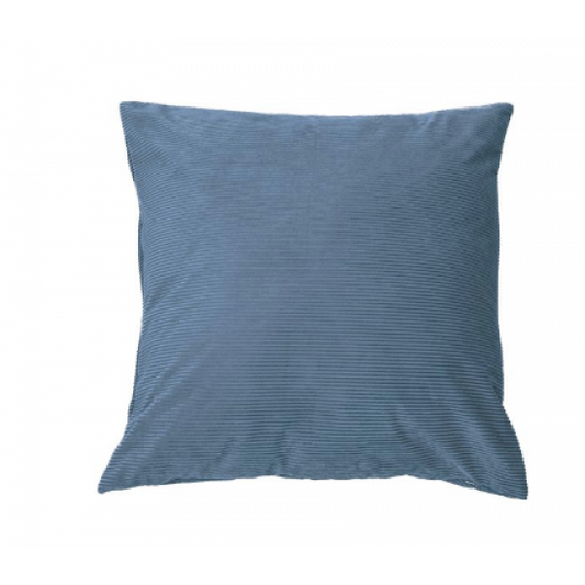 Oreiller Euro Velours Bleu Corduroy | Enligne Ta Déco