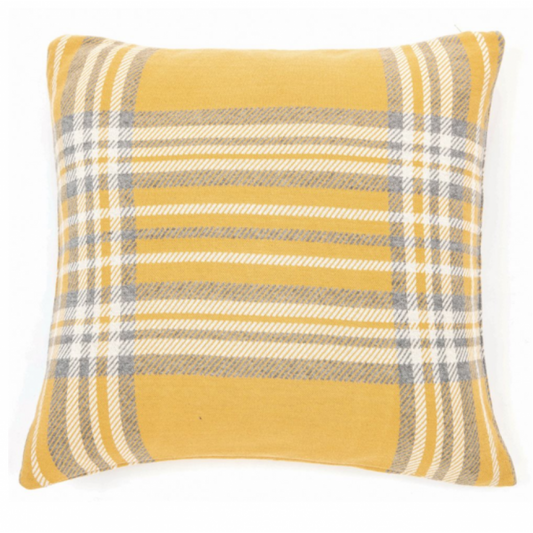 Oreiller Euro Carreaux Jaune Vicky