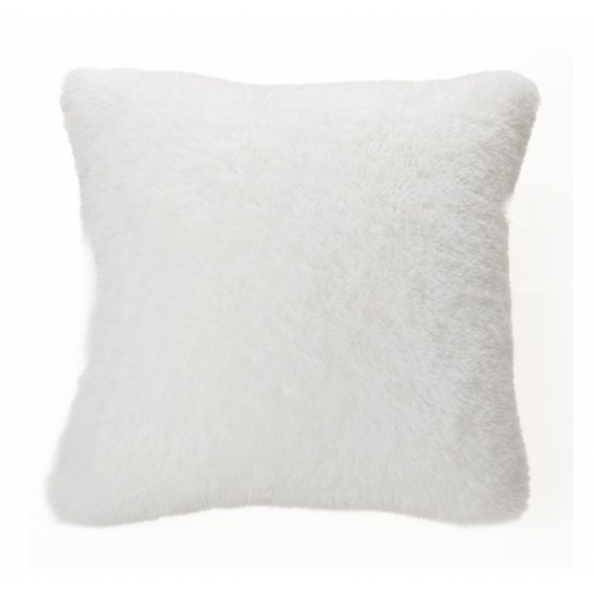 Oreiller Euro Fausse Fourrure Blanche Doudou Brunelli
