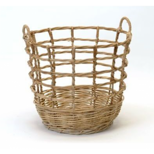 Panier Décoratif en Rotin Tressé Ouvert